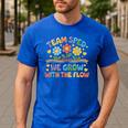 Team SPED We Grow With The Flow Special Ed Teacher Men's Casual T-Shirt Royal Blue Team SPED We Grow With The Flow Special Ed Teacher Men's Casual T-Shirt Royal Blue