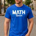 TeeArt Math Mathematics Queen Math Teacher Men's Casual T-Shirt Royal Blue