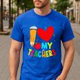 Teens Graduation I Heart My Teachers I Love My Teachers Men's Casual T-Shirt Royal Blue Teens Graduation I Heart My Teachers I Love My Teachers Men's Casual T-Shirt Royal Blue
