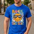 Test Day Rock The Test Teacher Testing Day You Got This Men's Casual T-Shirt Royal Blue