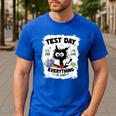 Test Day Stressed Cat Teacher Student Kids Testing Day Men's Casual T-Shirt Royal Blue Test Day Stressed Cat Teacher Student Kids Testing Day Men's Casual T-Shirt Royal Blue