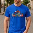 Test Day Teacher Shirt You Can Do Hard Things Women Kids Men's Casual T-Shirt Royal Blue