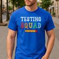 Testing Squad Costume Test Day Teacher Student School Men's Casual T-Shirt Royal Blue