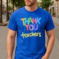 Thank You Teacher Appreciation Graduation Men Women Girls Kids Men's Casual T-Shirt Royal Blue Thank You Teacher Appreciation Graduation Men Women Girls Kids Men's Casual T-Shirt Royal Blue