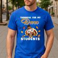 Thankful For My Dance Students Thanksgiving Turkey Teacher For Men Women Girls Kids Men's Casual T-Shirt Royal Blue