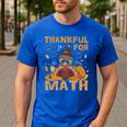 Thankful Math Turkey Teacher Happy Thanksgiving Men's Casual T-Shirt Royal Blue Thankful Math Turkey Teacher Happy Thanksgiving Men's Casual T-Shirt Royal Blue