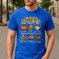 Thankful Syllables Teacher Thanksgiving Educational Kids Men's Casual T-Shirt Royal Blue
