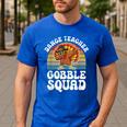 Thanksgiving Dance Teacher Gobble Squad Turkey Men's Casual T-Shirt Royal Blue Thanksgiving Dance Teacher Gobble Squad Turkey Men's Casual T-Shirt Royal Blue