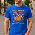 Thanksgiving Grammar Thankful English Teacher Fall Turkey Men's Casual T-Shirt Royal Blue Thanksgiving Grammar Thankful English Teacher Fall Turkey Men's Casual T-Shirt Royal Blue