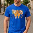 Thanksgiving Teacher Pencil Bow One Thankful Teacher Fall Men's Casual T-Shirt Royal Blue Thanksgiving Teacher Pencil Bow One Thankful Teacher Fall Men's Casual T-Shirt Royal Blue