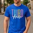 Third Grade Girls Boys Teacher Team 3rd Grade Squad Men's Casual T-Shirt Royal Blue Third Grade Girls Boys Teacher Team 3rd Grade Squad Men's Casual T-Shirt Royal Blue