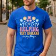 Tiny People Help Do Big Things Nursery Teacher Men's Casual T-Shirt Royal Blue Tiny People Help Do Big Things Nursery Teacher Men's Casual T-Shirt Royal Blue