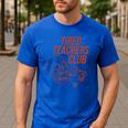 Tired Teachers Club Men's Casual T-Shirt Royal Blue Tired Teachers Club Men's Casual T-Shirt Royal Blue