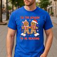 Tis The Season Reading Christmas Shirt Book Lovers Teacher Men's Casual T-Shirt Royal Blue Tis The Season Reading Christmas Shirt Book Lovers Teacher Men's Casual T-Shirt Royal Blue