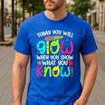 Today You Will Glow When You Show What You Know Teachers Day Men's Casual T-Shirt Royal Blue Today You Will Glow When You Show What You Know Teachers Day Men's Casual T-Shirt Royal Blue