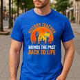 History Teacher Brings Past Back To Life Halloween Zombie Men's Casual T-Shirt Royal Blue History Teacher Brings Past Back To Life Halloween Zombie Men's Casual T-Shirt Royal Blue