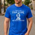 History Teacher Joke Four Score & Seven Years Men's Casual T-Shirt Royal Blue