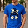 History Teacher Messy Bun Life Hair Glasses Men's Casual T-Shirt Royal Blue History Teacher Messy Bun Life Hair Glasses Men's Casual T-Shirt Royal Blue
