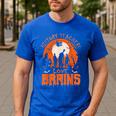 History Teachers Love Brains Halloween Teacher For Men Women Men's Casual T-Shirt Royal Blue History Teachers Love Brains Halloween Teacher For Men Women Men's Casual T-Shirt Royal Blue