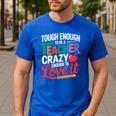 Tough Enough To Be A Teacher Crazy Enough To Love It Men's Casual T-Shirt Royal Blue