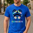 Twin Day Friends Teacher Twinning With My Bestie Men's Casual T-Shirt Royal Blue Twin Day Friends Teacher Twinning With My Bestie Men's Casual T-Shirt Royal Blue