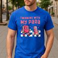 Twinning With My Para Teacher Matching Paraprofessional 70s For Men Women Men's Casual T-Shirt Royal Blue