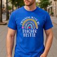 Twinning With My Teacher Bestie Spirit Week Girls Day Kids Men's Casual T-Shirt Royal Blue Twinning With My Teacher Bestie Spirit Week Girls Day Kids Men's Casual T-Shirt Royal Blue