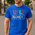 UFLI Queen Science Of Reading Literacy Teacher Appreciation Men's Casual T-Shirt Royal Blue