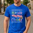 Never Underestimate A Teacher Does All Things Through Christ For Men Women Men's Casual T-Shirt Royal Blue Never Underestimate A Teacher Does All Things Through Christ For Men Women Men's Casual T-Shirt Royal Blue