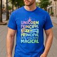 Unicorn Principal Back To School Teacher Appreciation Men's Casual T-Shirt Royal Blue Unicorn Principal Back To School Teacher Appreciation Men's Casual T-Shirt Royal Blue