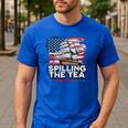 US History Teacher Boston Spilling The Tea Since 1773 Men's Casual T-Shirt Royal Blue US History Teacher Boston Spilling The Tea Since 1773 Men's Casual T-Shirt Royal Blue