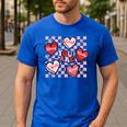 Valentine You Are Loved Worthy Enough Candy Heart Teacher For Men Women Girls Kids Men's Casual T-Shirt Royal Blue