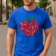 Valentines Day Teacher Hearts Apple Love Teach Women Men Men's Casual T-Shirt Royal Blue Valentines Day Teacher Hearts Apple Love Teach Women Men Men's Casual T-Shirt Royal Blue