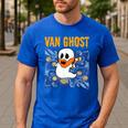 Van Ghost Art Teacher Halloween Van Gogh Starry Night Men's Casual T-Shirt Royal Blue Van Ghost Art Teacher Halloween Van Gogh Starry Night Men's Casual T-Shirt Royal Blue