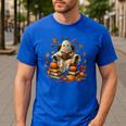 Vintage Ghost Book Reading Pumpkin Gothic Halloween Teachers Men Women Kids Men's Casual T-Shirt Royal Blue Vintage Ghost Book Reading Pumpkin Gothic Halloween Teachers Men Women Kids Men's Casual T-Shirt Royal Blue