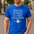 Vintage Proud Public School Teacher Red For Ed T-Shirt Men's Casual T-Shirt Royal Blue Vintage Proud Public School Teacher Red For Ed T-Shirt Men's Casual T-Shirt Royal Blue