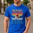 Vintage Retro My Favorite Teacher Calls Me Papa Father's Day Men's Casual T-Shirt Royal Blue Vintage Retro My Favorite Teacher Calls Me Papa Father's Day Men's Casual T-Shirt Royal Blue