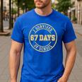 Vintage I Survived 67 Days Of School Teachers Students Men's Casual T-Shirt Royal Blue Vintage I Survived 67 Days Of School Teachers Students Men's Casual T-Shirt Royal Blue