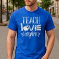 Vintage Teach Love Inspire Red For Ed Teacher Supporter Men Women Girls Kids Men's Casual T-Shirt Royal Blue Vintage Teach Love Inspire Red For Ed Teacher Supporter Men Women Girls Kids Men's Casual T-Shirt Royal Blue