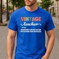 Vintage Teacher Knows More Than She Says Outfit Definition Men's Casual T-Shirt Royal Blue