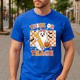 Vintage Teacher Shirt Women Trick Or Teach Halloween Men's Casual T-Shirt Royal Blue Vintage Teacher Shirt Women Trick Or Teach Halloween Men's Casual T-Shirt Royal Blue