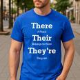 Vocabulary Police Their There They'Re English Teacher Men's Casual T-Shirt Royal Blue Vocabulary Police Their There They'Re English Teacher Men's Casual T-Shirt Royal Blue