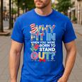 Why Fit In Doctor Teacher Cat In Hat Cool Autism Awareness Men Women Kids Men's Casual T-Shirt Royal Blue Why Fit In Doctor Teacher Cat In Hat Cool Autism Awareness Men Women Kids Men's Casual T-Shirt Royal Blue