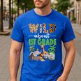 Wild About 1st Grade Teacher Student First Grade Zoo Safari Men's Casual T-Shirt Royal Blue Wild About 1st Grade Teacher Student First Grade Zoo Safari Men's Casual T-Shirt Royal Blue