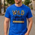 Wild About 2Nd Grade School Grade Teacher Men's Casual T-Shirt Royal Blue Wild About 2Nd Grade School Grade Teacher Men's Casual T-Shirt Royal Blue