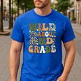Wild About 2nd Grade Teacher Student First Day Of School Men's Casual T-Shirt Royal Blue Wild About 2nd Grade Teacher Student First Day Of School Men's Casual T-Shirt Royal Blue