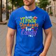 Will Trade Students For Candy Teacher Halloween Costume Men's Casual T-Shirt Royal Blue