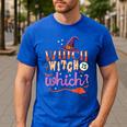 Which Witch Is Which Halloween English Teacher Men's Casual T-Shirt Royal Blue Which Witch Is Which Halloween English Teacher Men's Casual T-Shirt Royal Blue
