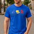 Women Art Teacher Back To School Artist Primary Color Theory Men's Casual T-Shirt Royal Blue