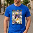 Women Halloween The Teacher Tour Ghosts Pencil Pumpkins Men's Casual T-Shirt Royal Blue Women Halloween The Teacher Tour Ghosts Pencil Pumpkins Men's Casual T-Shirt Royal Blue